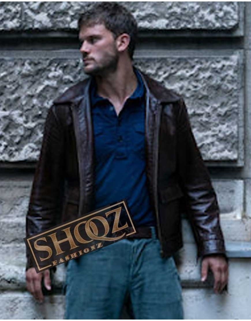 Treadstone Jeremy Irvine (John Randolph Bentley) Brown Leather Jacket
